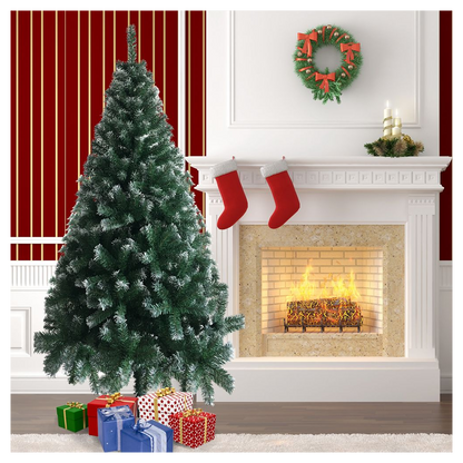 6FT Iron Leg White PVC 650 Branches Christmas Tree Artificial