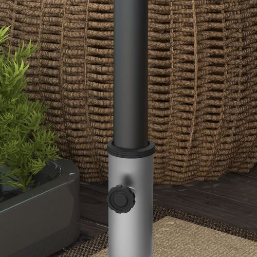 Outsunny 28kg Heavy Duty Granite Parasol Base with Wheels, Retractable Handle