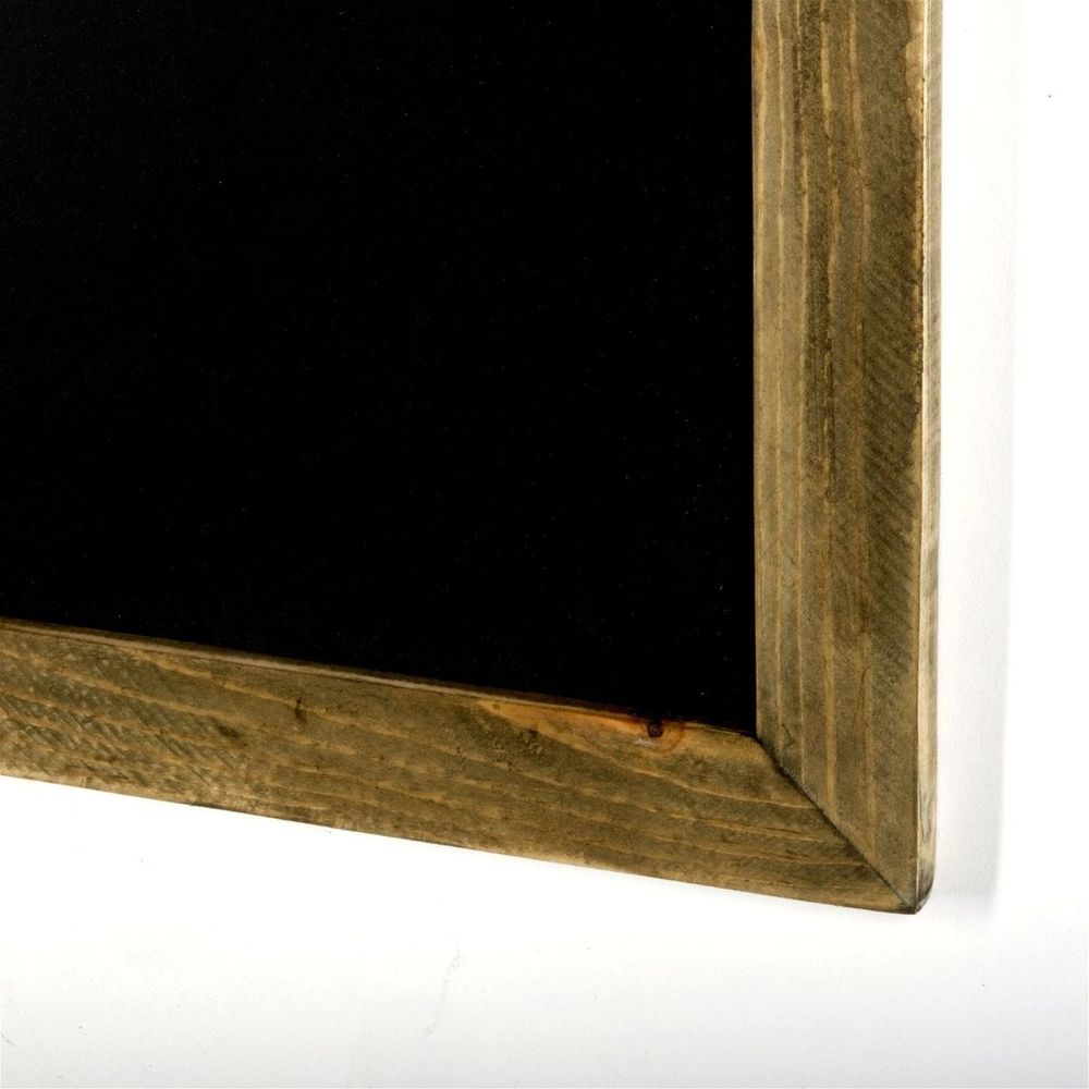 Premium Wooden Edge Blackboard - High Quality Wall Hanging Chalkboard - Vintage Look - 71x50x1cm