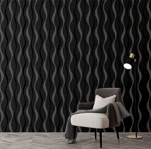 Ribbon Geo Black sw12 wallpaper