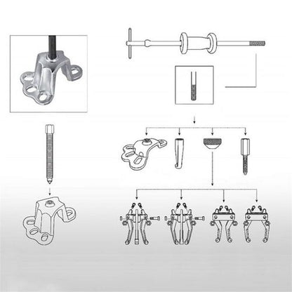 Slide Hammer Dent Puller Axle Bearing Hub Front Rear Wheel Bearing Remover Tool