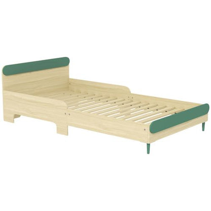 AIYAPLAY Toddler Bed, Kids Bed w/ Safety Rail, 195 x 103 x 60.5cm, Green