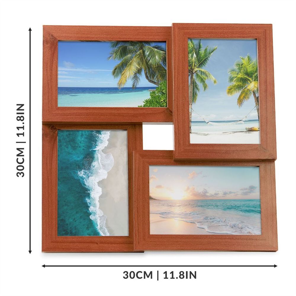 Multifunctional Oak Wood Photo Frame | 6"x4" | M&W