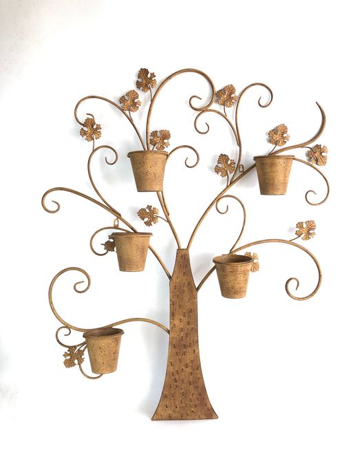 120CM RUSTY TREE DECORATION WALL PLANTER