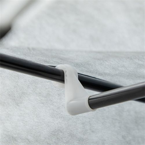 Fabric Wardrobe Hanging rail and Six shelves Clothes Storage Light Grey 103W x 43D x 162.5H cm