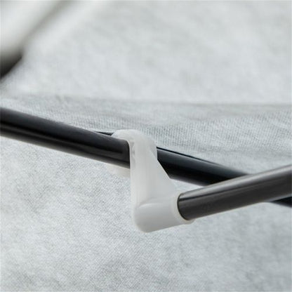 Fabric Wardrobe Hanging rail and Six shelves Clothes Storage Light Grey 103W x 43D x 162.5H cm