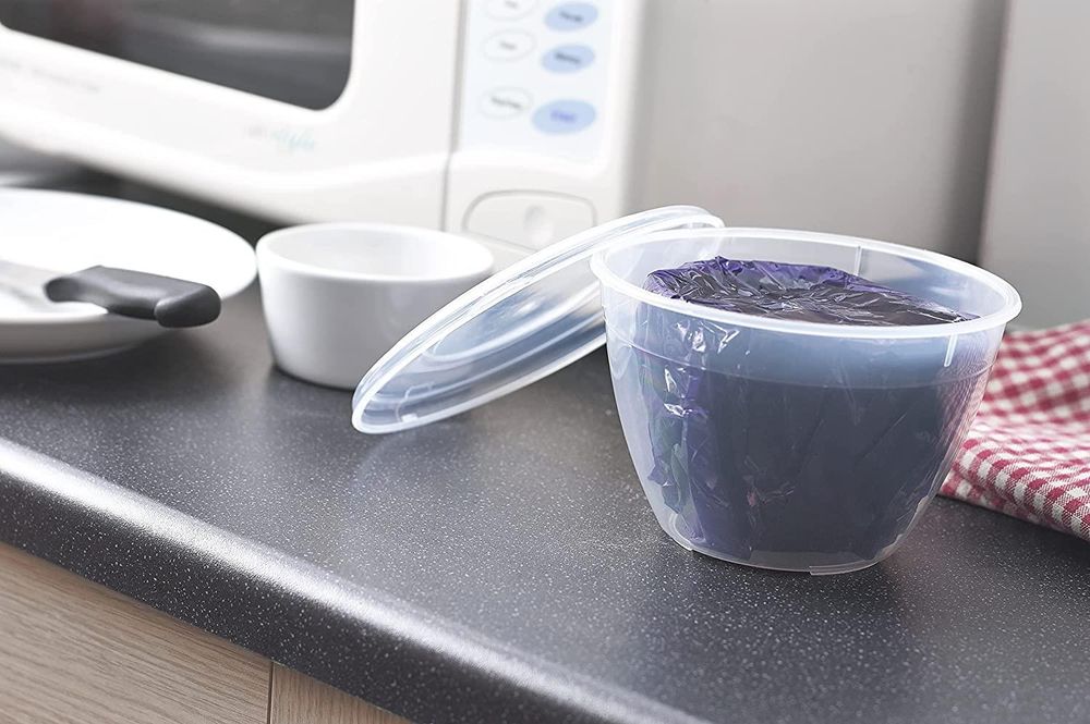 Whitefurze 1.2L Pudding Bowl - Microwave & Freezer Safe - High Quality Plastic - Dishwasher Safe