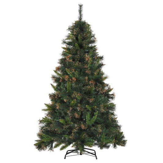Homcom 6FT Pre-Lit Christmas Tree Artificial Spruce Tree Holiday D�cor Stand
