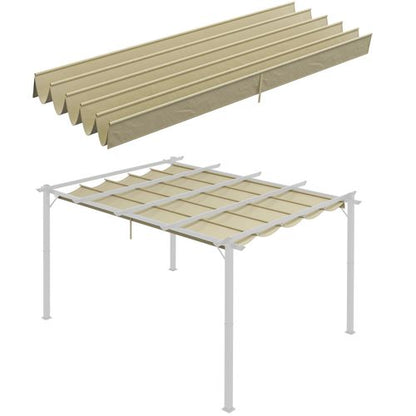 Outsunny Pergola Shade Cover Replacement Canopy for 4 x 3(m) Pergola, Beige