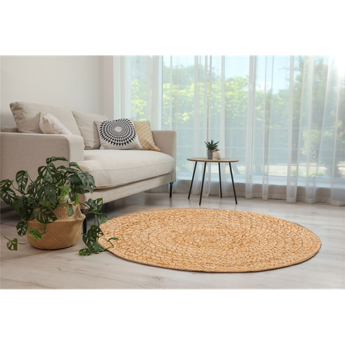 Heaton Circle Woven Jute 120x120cm Natural Rug