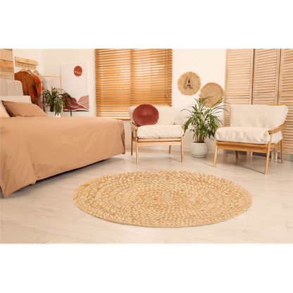 Heaton Circle Woven Jute 120x120cm Natural Rug