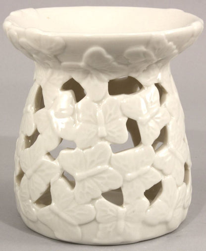 Premium White Ceramic Butterfly Oil Burner