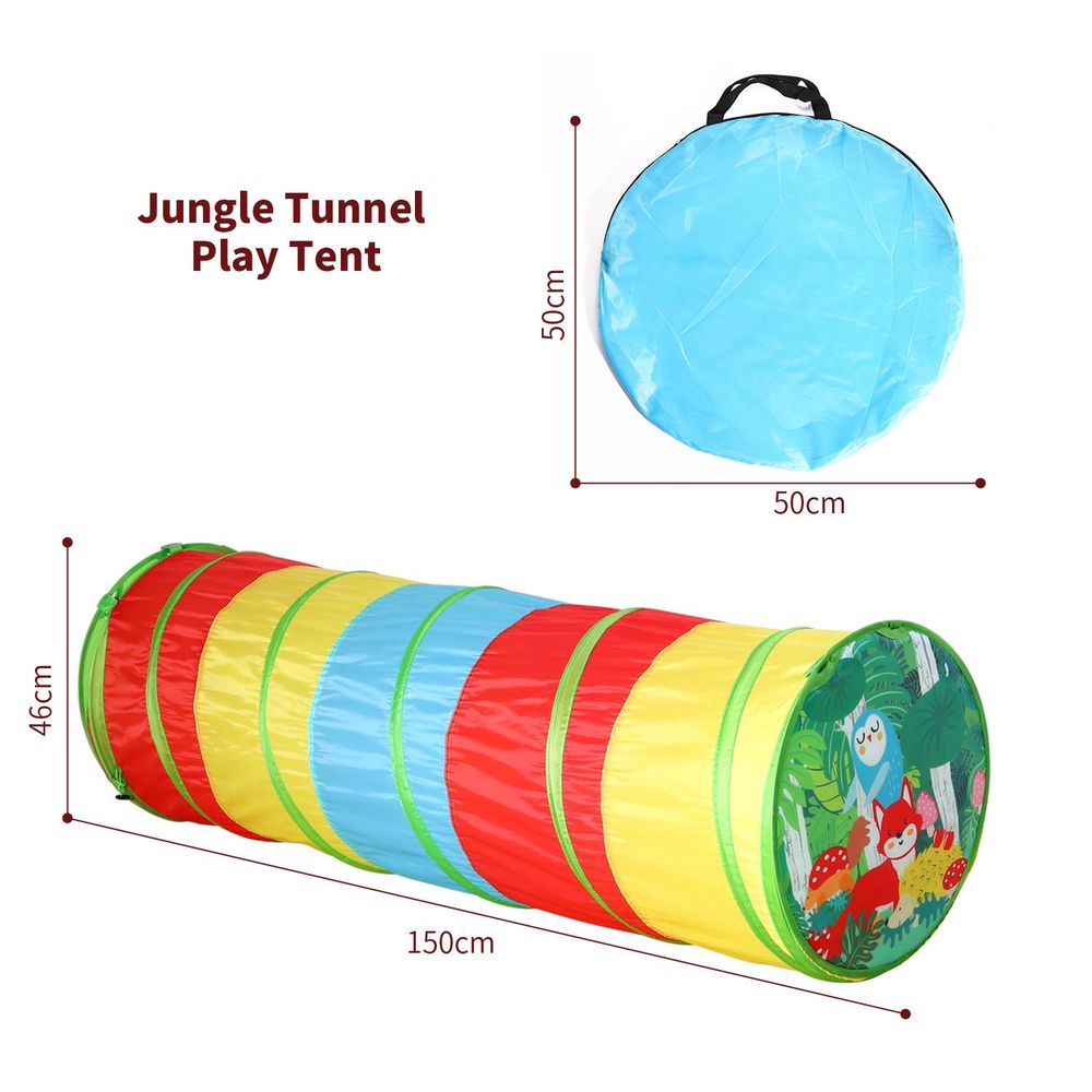 SOKA Play Tunnel: Multicoloured Pop Up Jungle Indoor/Outdoor Garden Tents for Kids - High Quality & Endless Fun