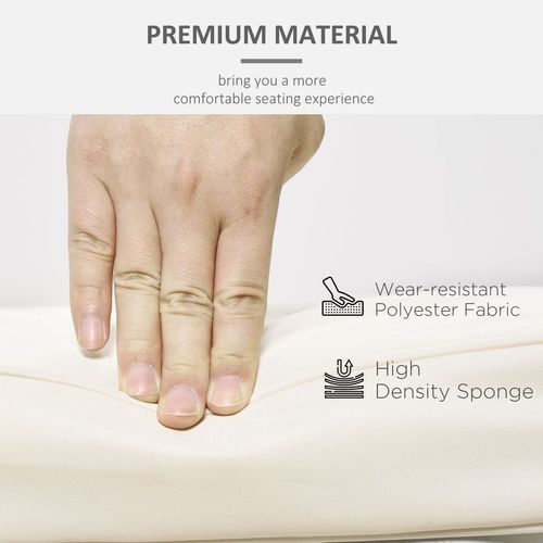 Outdoor Seat and Back Cushion Set Replacement Cushions, Cream White