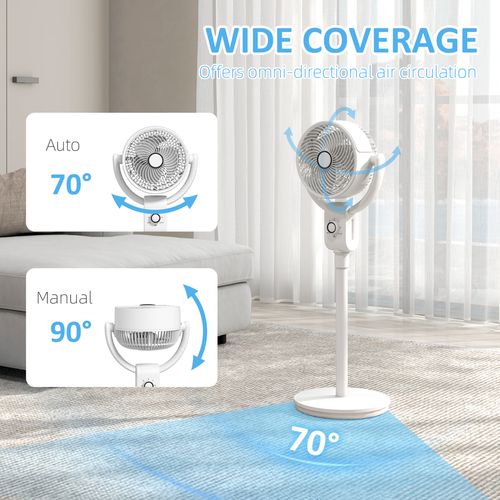 HOMCOM Pedestal Fan, Air Circulation Fan with Oscillating, Tilt, for Home