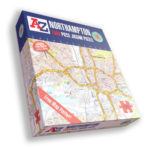 A to Z Map of Northampton 1000 Piece Jigsaw Puzzle