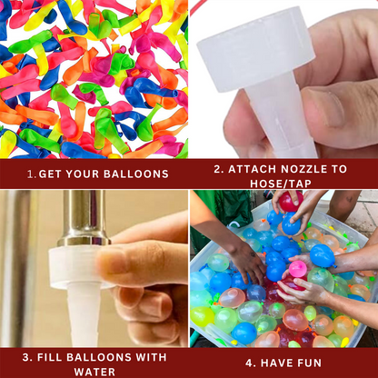 SOKA 1000 A/SHOT WATERBOMB - Fun in the Sun! 80"

Description: "Enjoy fun-filled water battles with these high-quality SOKA water bombs. Designed for kids, perfect for parties. Nozzle included. 200-1000 pieces.