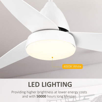 Premium Reversible Ceiling Fan: Remote Control, 3 Blades, LED Light - High Quality