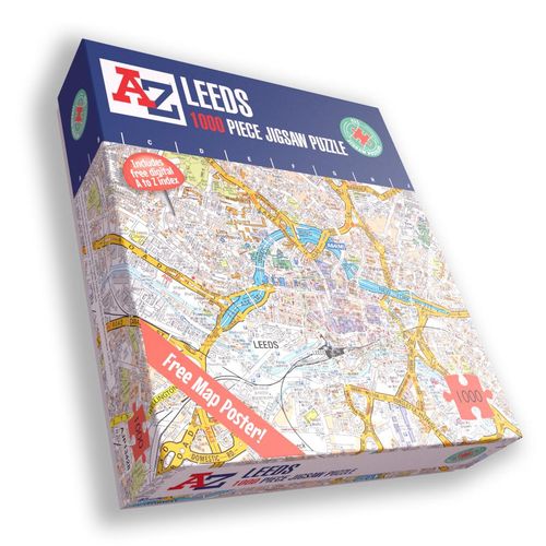 A to Z Map of Leeds 1000 Piece Jigsaw Puzzle
