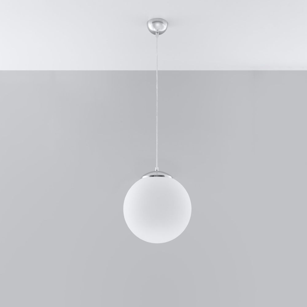 Minimalistic Pendant Lamp - Steel, Glass Ugo Design
