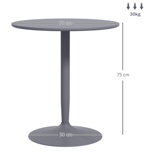 HOMCOM Round Dining Table w/ Steel Base, Non-slip Pad for Living Room