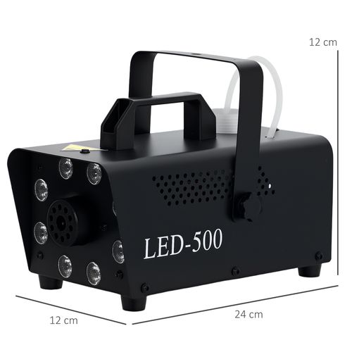 HOMCOM Halloween Fog Machine with 13 LED Colours and 4 Effects, 450W 2000CFM