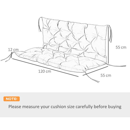 Garden Bench Cushion 2 Seater Swing Chair Cushion Outdoor Seat Pad