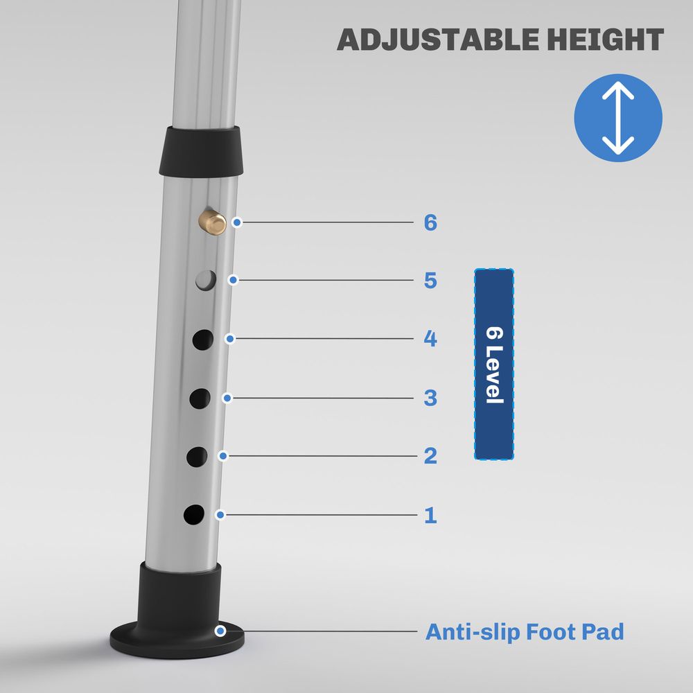 Homcom Shower Stool for Elderly Disabled Adjustable Shower Stool