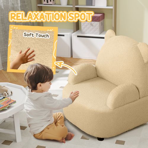 AIYAPLAY Kids Armchair, Bear Shaped Toddler Chair for Bedroom