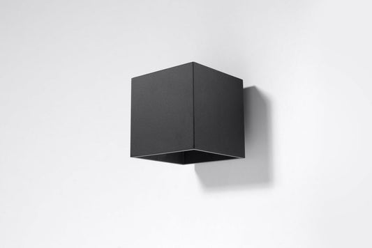 Wall lamp LED Quad SL.0057 SOLLUX Modern Lighting Sconce Black G9 1-Light Aluminium Square for The Kitchen and The Bedroom