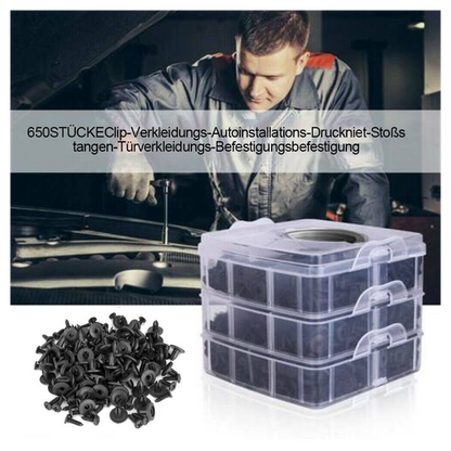 665PCS Car Body Fastener Clips Push Rivets Retainer Door Screw Panel Bumper Trim
