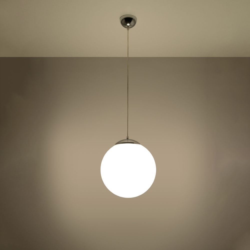 Minimalistic Pendant Lamp - Steel, Glass Ugo Design