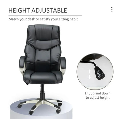 Executive Computer Office Desk Chair PU Leather Swivel Chairs High Back
