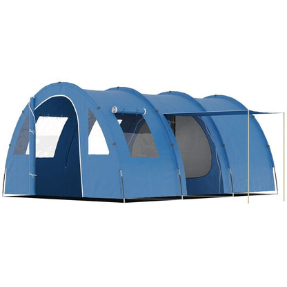 High-Quality 5-6 Man Family Tent with Two Rooms, Floor & Carry Bag