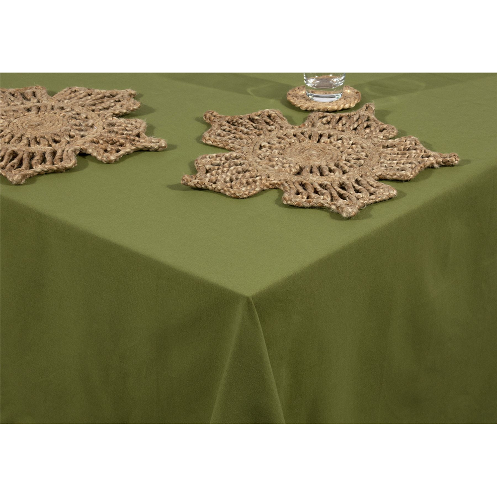 Premium 100% Cotton Olive Tablecloth - 240x140cm - Perfect for any Occasion!