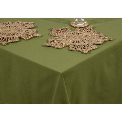 Premium 100% Cotton Olive Tablecloth - 240x140cm - Perfect for any Occasion!