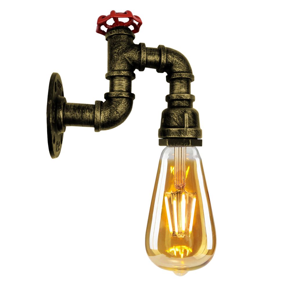 Vintage Industrial Retro Pipe Lamp WallLight  E27 60W Dimmable Non Dimmable Bulb