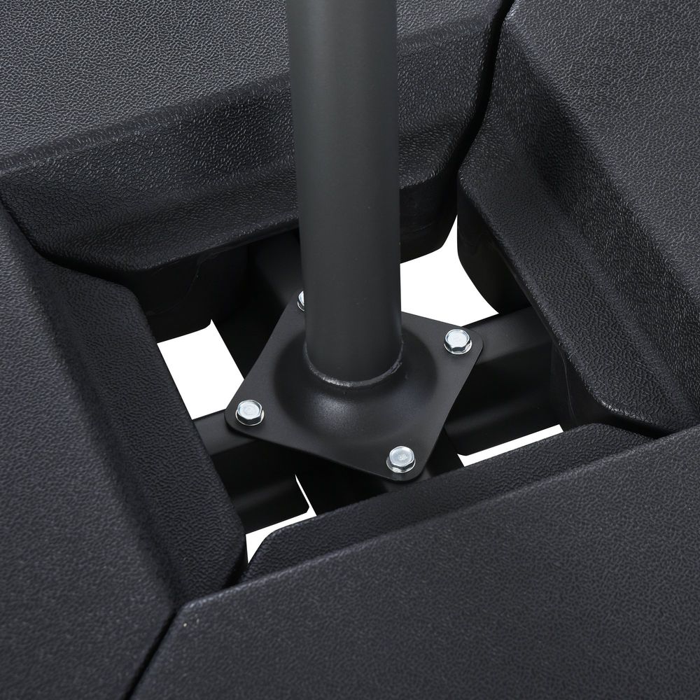 High-Quality HDPE 4-Part Fillable Parasol Base - Strong & Durable - Fits 48mm Poles - Secure & Stylish