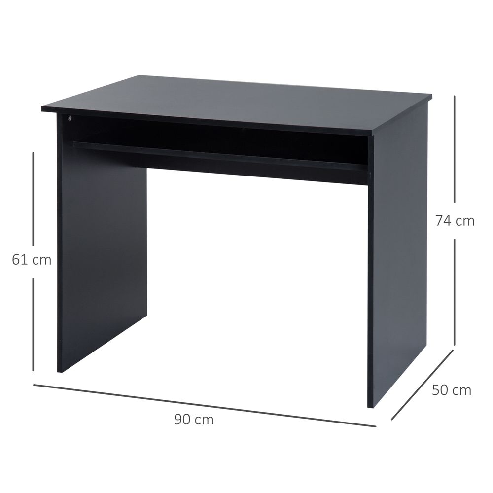 HOMCOM Workstation - 50Lx90Wx74H cm, Black