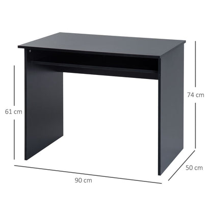 HOMCOM Workstation - 50Lx90Wx74H cm, Black