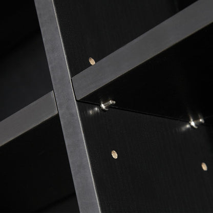 HOMCOM CD DVD Media Storage Shelves Display Shelf Racks Wooden Frame Black (for 1116 CDs or 528 DVDs/Blu-rays)