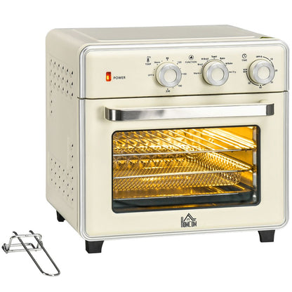 HOMCOM 7-in-1 Toaster Oven 1400W: Retro Styling, Adjustable Thermostat, 60-min Timer - High Quality