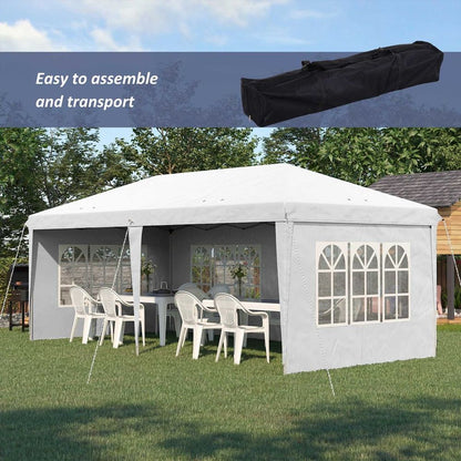 Premium Quality 3x6m Gazebo Marquee Tent with Storage Bag - Ideal for Parties and Events