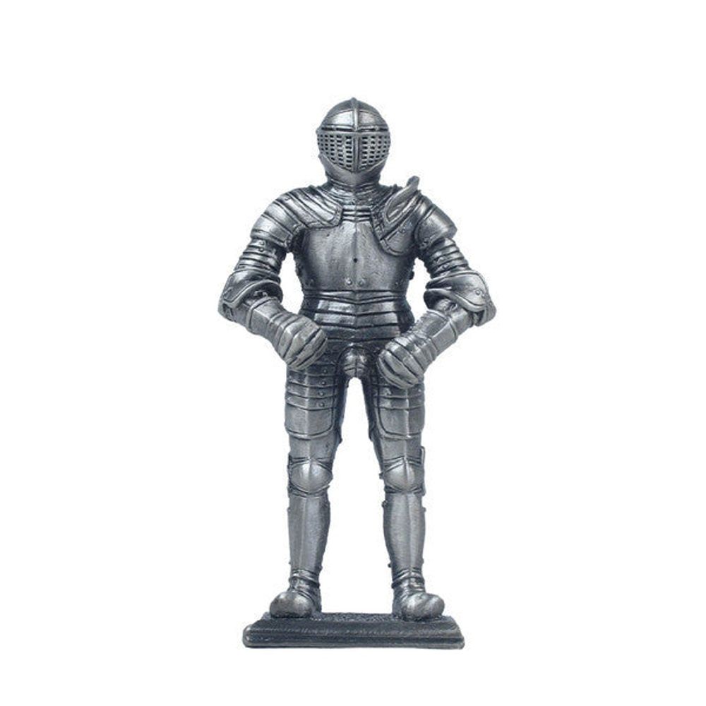Knight In Armour 2 Solid Metal Figure Sculpture 11cm height