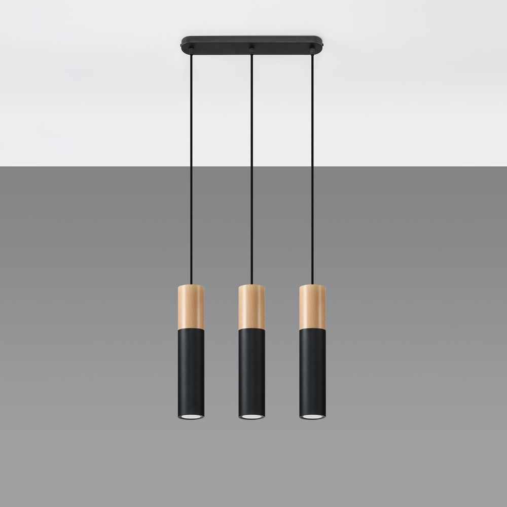 Pendant lamp steel, wood Pablo modern Design GU10