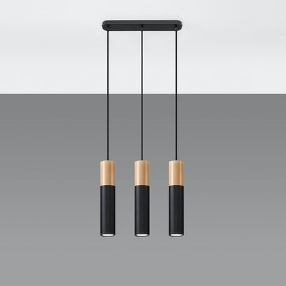 Pendant lamp steel, wood Pablo modern Design GU10