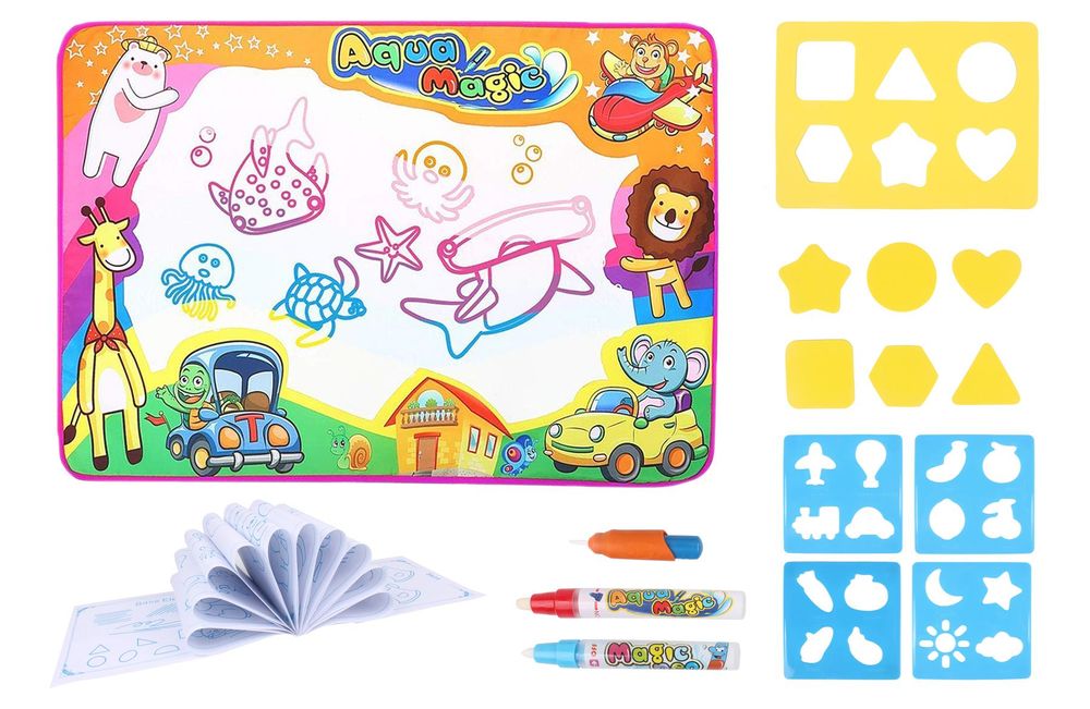 Large SOKA Doodle Mat with Accessories - No-Toxic, Eco-Friendly, Educational Toy - Perfect Gift for Kids!