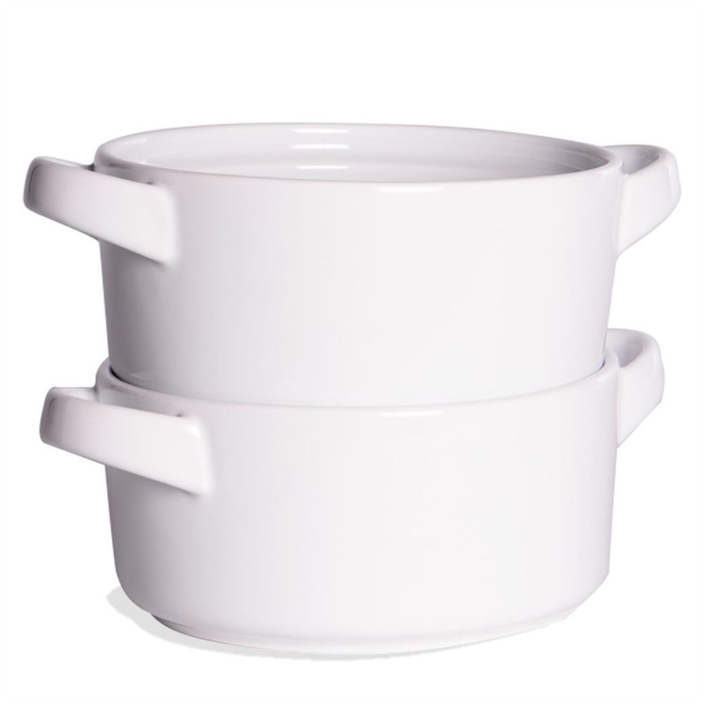 Soup Bowls with Handles - Set of 4 | High-Quality Ceramic | Dishwasher, Microwave, Freezer Safe