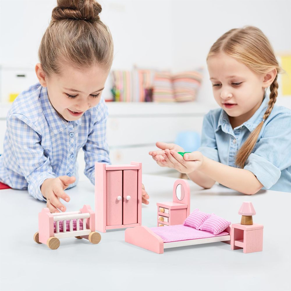 SOKA Bedroom Dollhouse Furniture Set - 6 Pieces