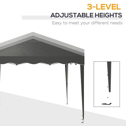 Outsunny 3x3(m) Pop Up Gazebo Marquee Tent for Garden w/ Carry Bag Grey